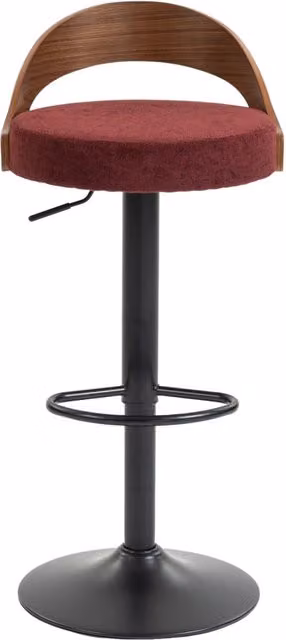 Sgabelli da bar girevoli regolabili set da 2 42,5 x 42 x 77-98 cm lino bordeaux