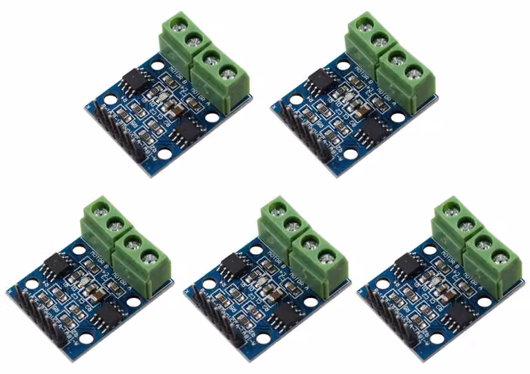 5 moduli controller per motori passo-passo, tipo H-bridge, a doppio canale
