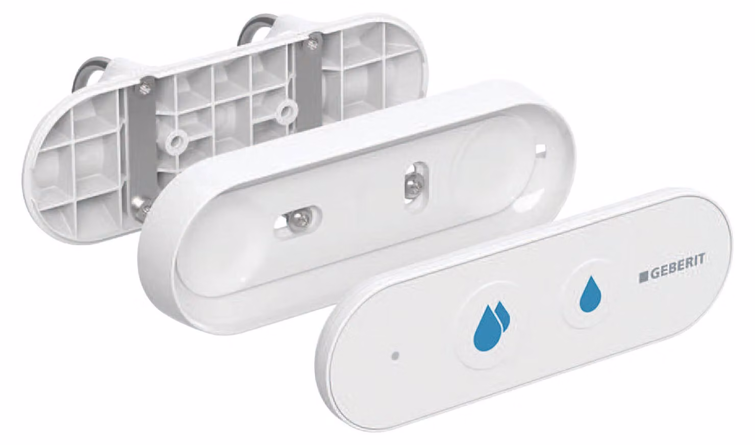 Geberit, télécommande pour rinçage à 2 quantités, Bluetooth, blanc alpin, 115.708.00.1, 115.708.00.1