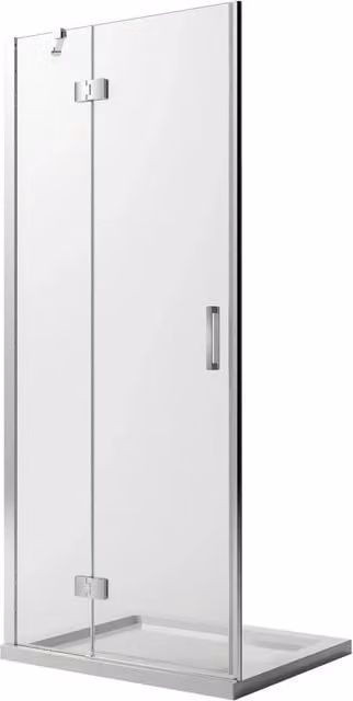 Porta Doccia a Nicchia IDRALITE Modello Flip con Anta a Battente e Profilo, Vetro Trasparente con Trattamento Easy-Clean, L: 100 cm, H: 190 cm