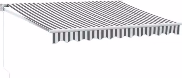 Tenda da Sole | Tenda parasole Antracite e Bianca 3x2,5 m Tessuto e Alluminio