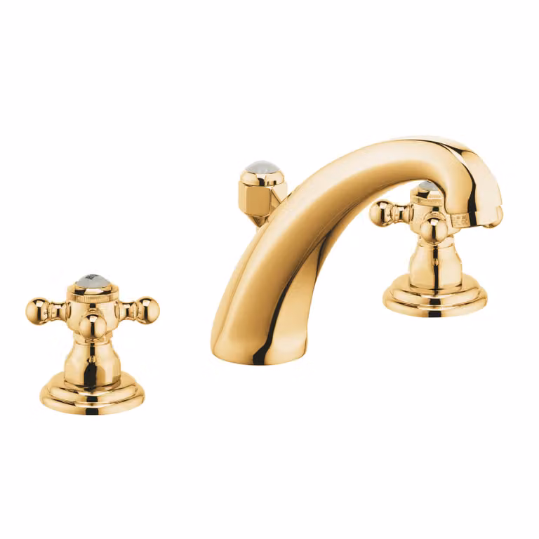 KLUDI 1926 Robinetterie de lavabo, poignées croisillons, montage 3 trous, hauteur de bec 145mm, 510434520, 510434520