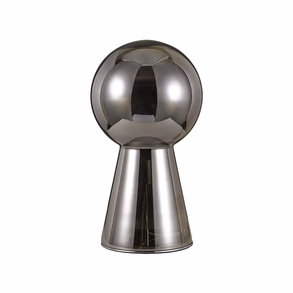 Birillo lampada da tavolo in vetro soffiato a mano 55cm fumo