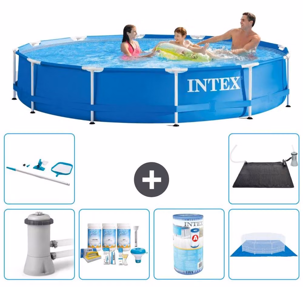 Piscina autoportante rettangolare - 366x76 cm - 7 pezzi - Modello S31762