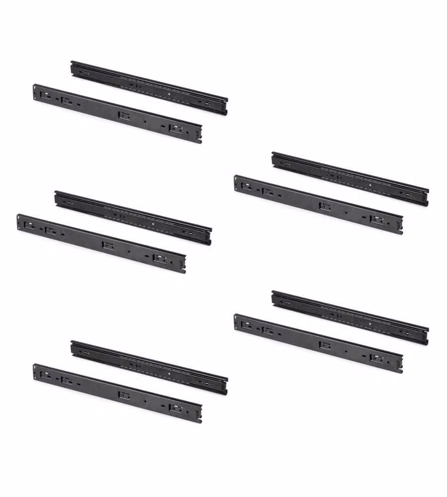 Emuca Guide A Sfera Per Cassetti H45X600 Mm Nero