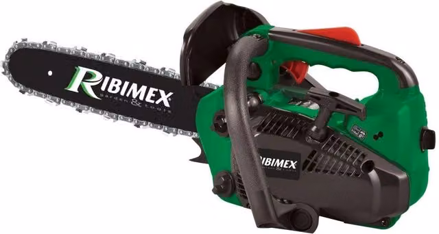 Motosega da potatura a scoppio Ribimex 25,4cc 2 tempi con lama da 30cm verde in acciaio