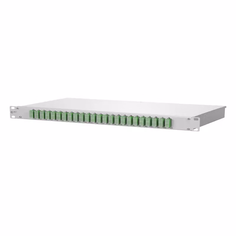 Metz Connect OpDAT fix pannello di giunzione 24xSC-D APC (verde), OS2, grigio 150259F224-E