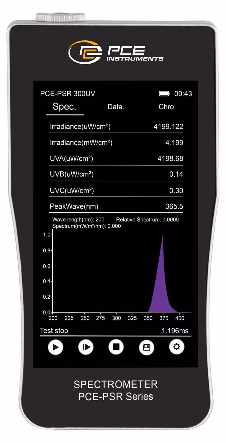 Spettrometro PCE Instruments modello PCE-PSR 300UV