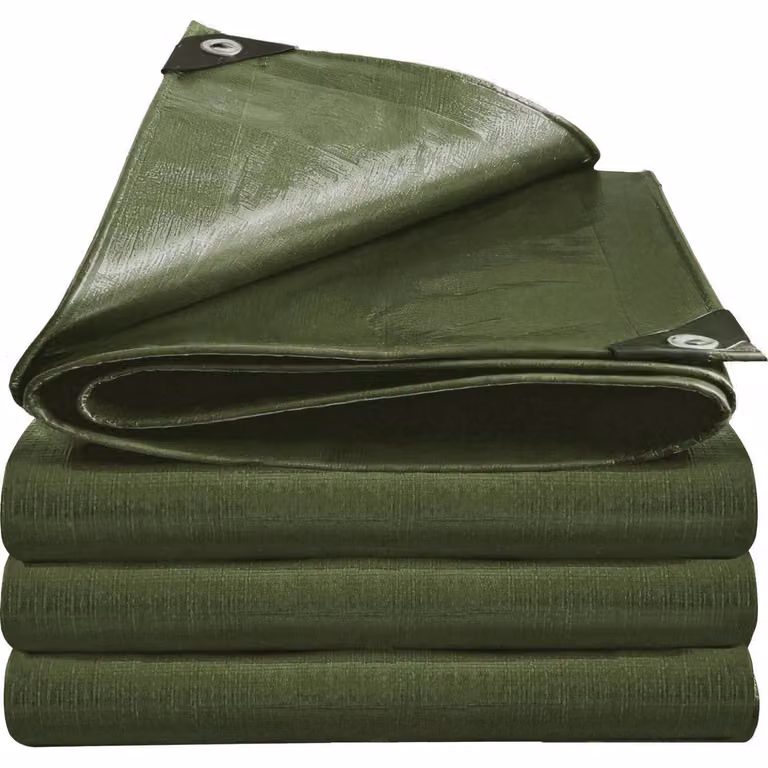 Telo di copertura verde, dimensioni 1,5 x 2 metri, impermeabile, con occhielli, in poliestere da 160 g/m², stabilizzato contro i raggi UV