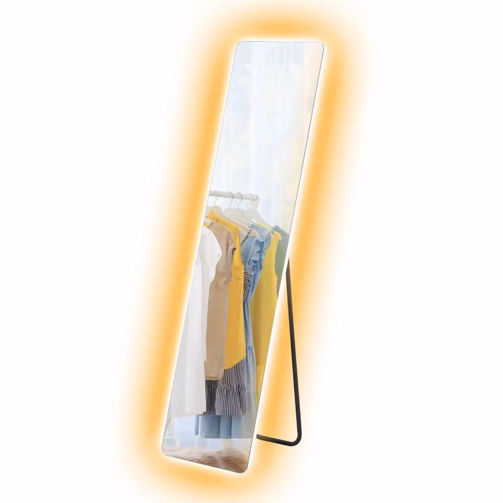 Specchio a Parete Minimal con LED Dimmerabile Grigio L: 40 cm, H: 150 cm – 2