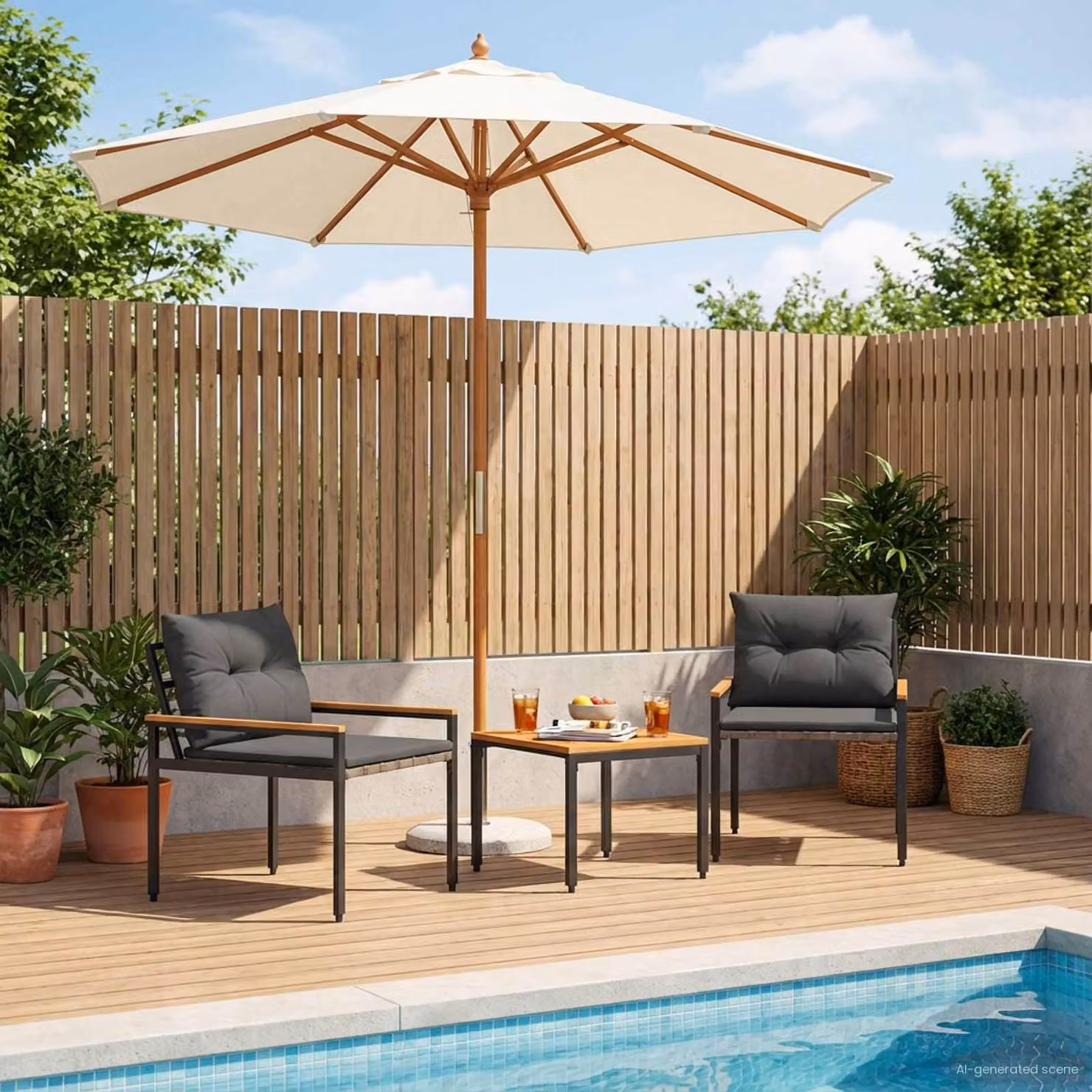 Maison Exclusive - Set di mobili da giardino, 3 pezzi, divano a 2 posti, color grigio scuro, in rattan sintetico