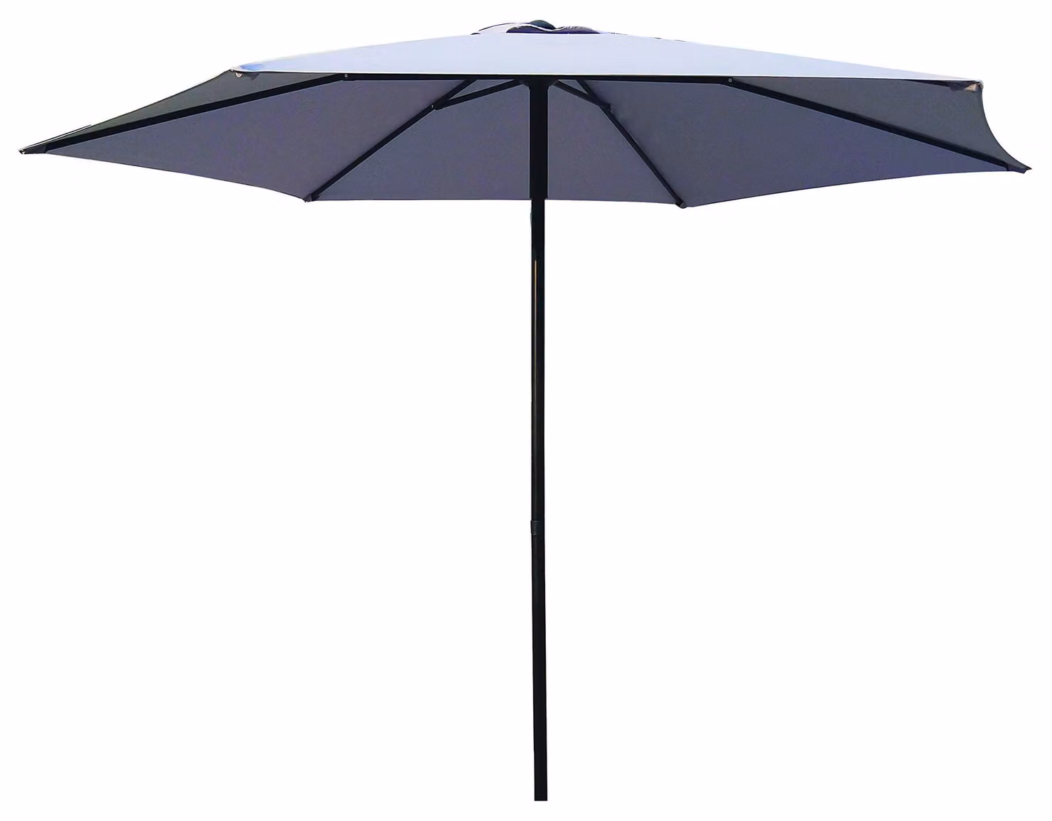 Ombrellone da giardino, 3 metri, rivestimento in poliestere grigio, struttura in acciaio, ideale per la terrazza