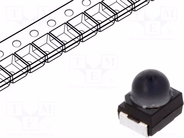 1 LED a montaggio superficiale (SMD), 30°, orientabile, 3030, PLCC2, 2240÷7100 mcd, dimensioni 3x3x3,8 mm, tensione di funzionamento 1,8÷2,4V, codice prodotto: LR T64F-BBDB-1-1 LE