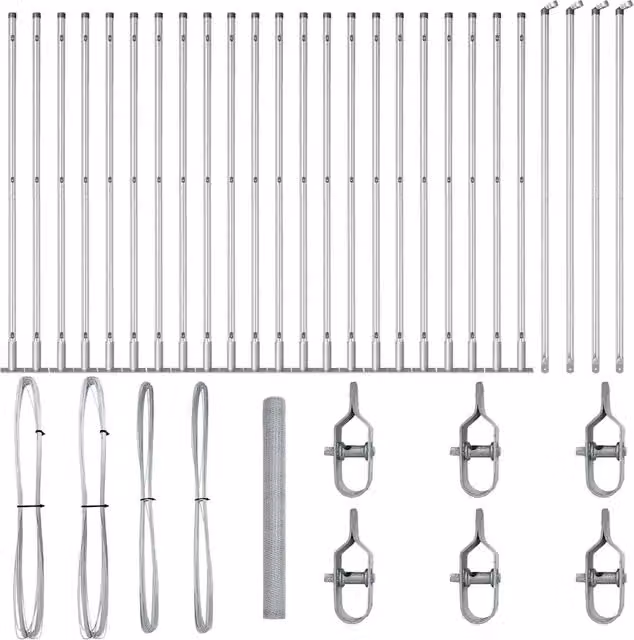 Palo per recinzione in acciaio argento H: 140 cm, L: 22 cm, P: 3,2 cm