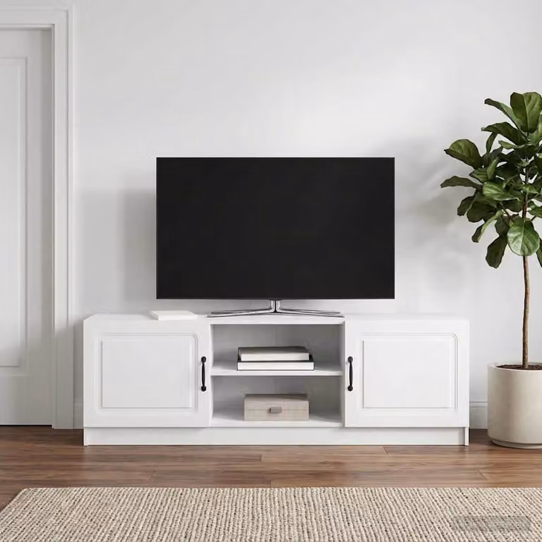 Mobile TV moderno vidaXL Bianco in legno ingegnerizzato L 150 x P 31 x H 47 cm