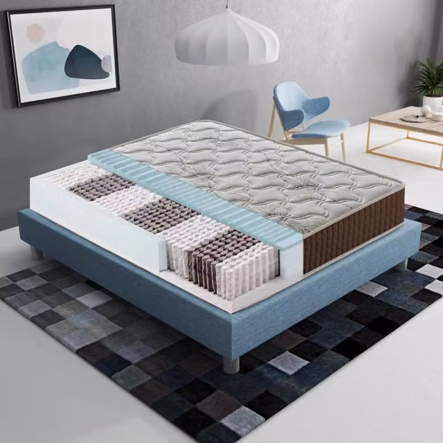 Materasso Singolo Ibrido MaterassieDoghe con Molle Insacchettate e Memory Foam, Bianco, L/P/H: 90 x 200 x 23 cm – 1