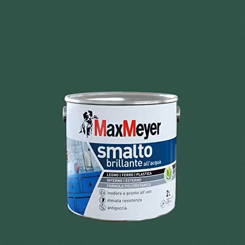 MaxMeyer Smalto Brillante all'acqua Poliuretanico Verde Scuro 2 l