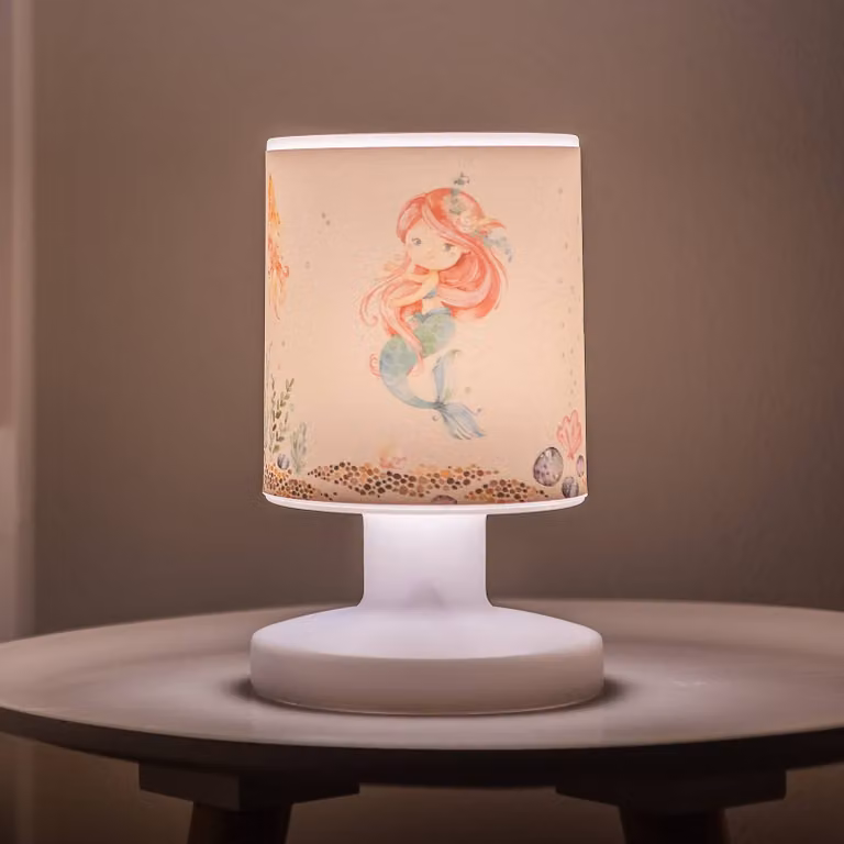 Elobra Lampada da tavolo Mara Meerjungfrau, Multicolore, Cameretta, Plastica, Lampada da tavolo