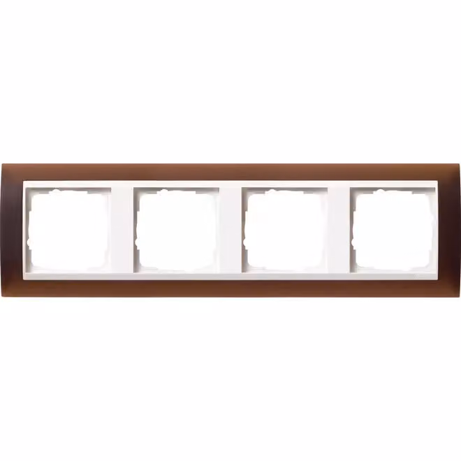 Gira 0214331 Cornice di copertura quadrupla per bianco puro Gira Event Opak marrone scuro