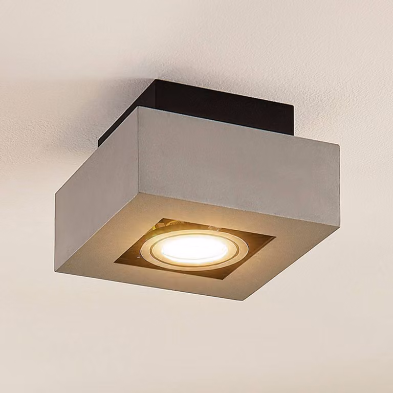 Arcchio faretto Vince, 14 x cm, argento, metallo, GU10 VINCE Arcchio, dimmerabile, Alluminio / Grigio / Zincato, Corridoio, Alluminio, Moderno, Faretto