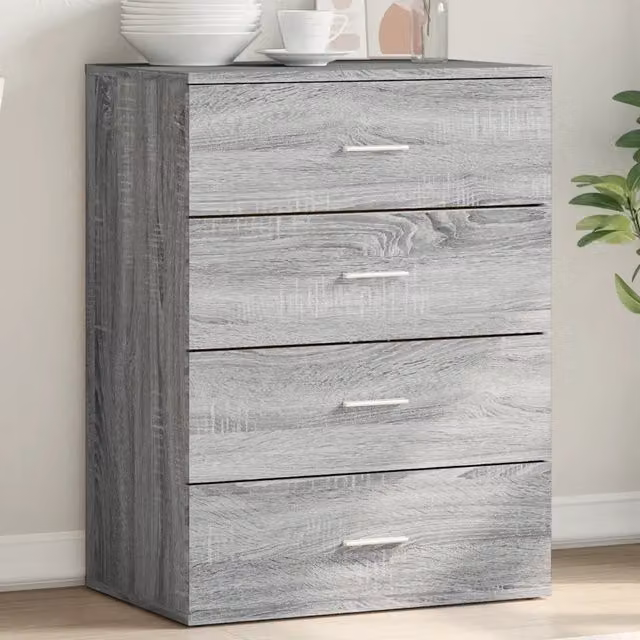 Credenza-Buffet-Armadio da cucina Grigio Sonoma 60x39x80 cm in Legno Multistrato