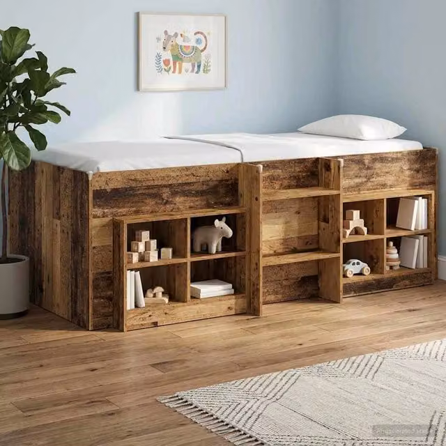 Letto Alto per Bambini Legno antico 80 x 200 cm 3422553