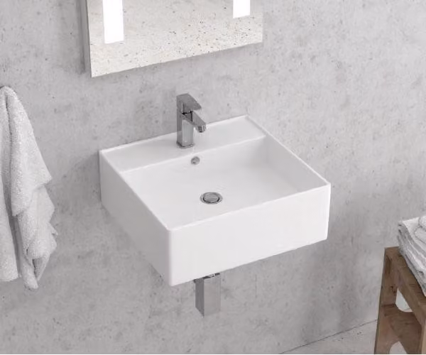 KELY lavabo quadrato sospeso 46,5x46,5x16 cm KARAG
