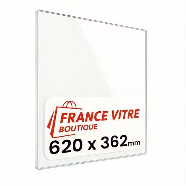 Vetro di ricambio per stufa a legna e caminetto France Vitre, trasparente, L 62,0 cm x H 36,2 cm x Spessore 4,0 mm