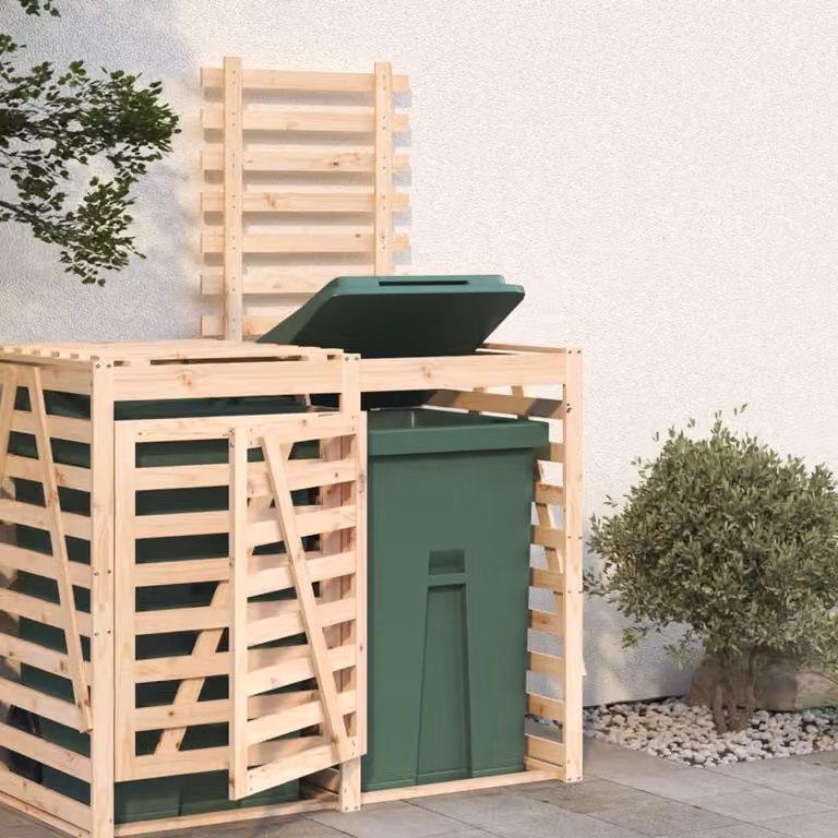 vidaXL Estensione Copribidone in Legno Massello di Pino, Colore Marrone
