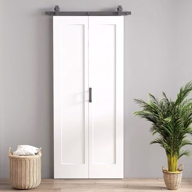 Porta Scorrevole a Libro Minimal di MINIMAL Bianco L: 90 cm, H: 210 cm – 1