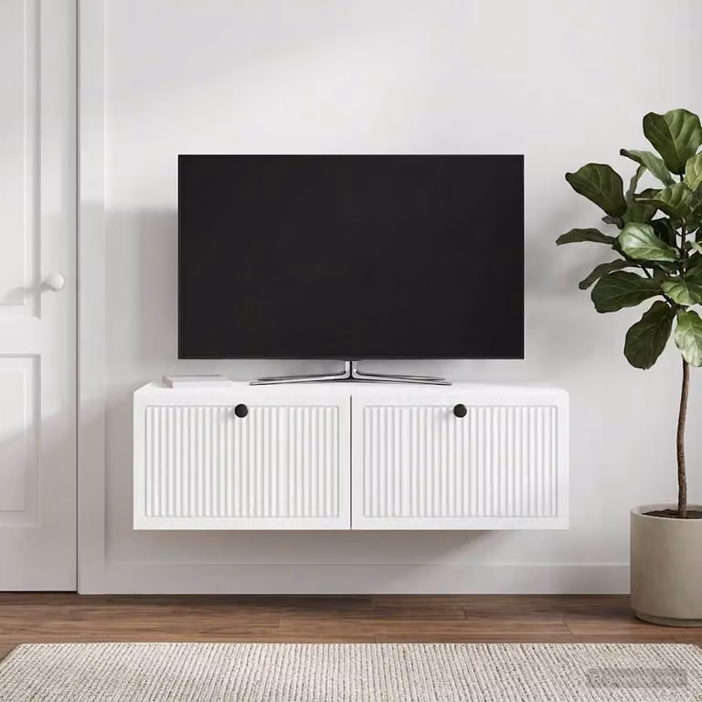 vidaXL Mobile Porta TV da Muro Bianco Moderno in MDF L/P/H: 98 x 41 x 30 cm