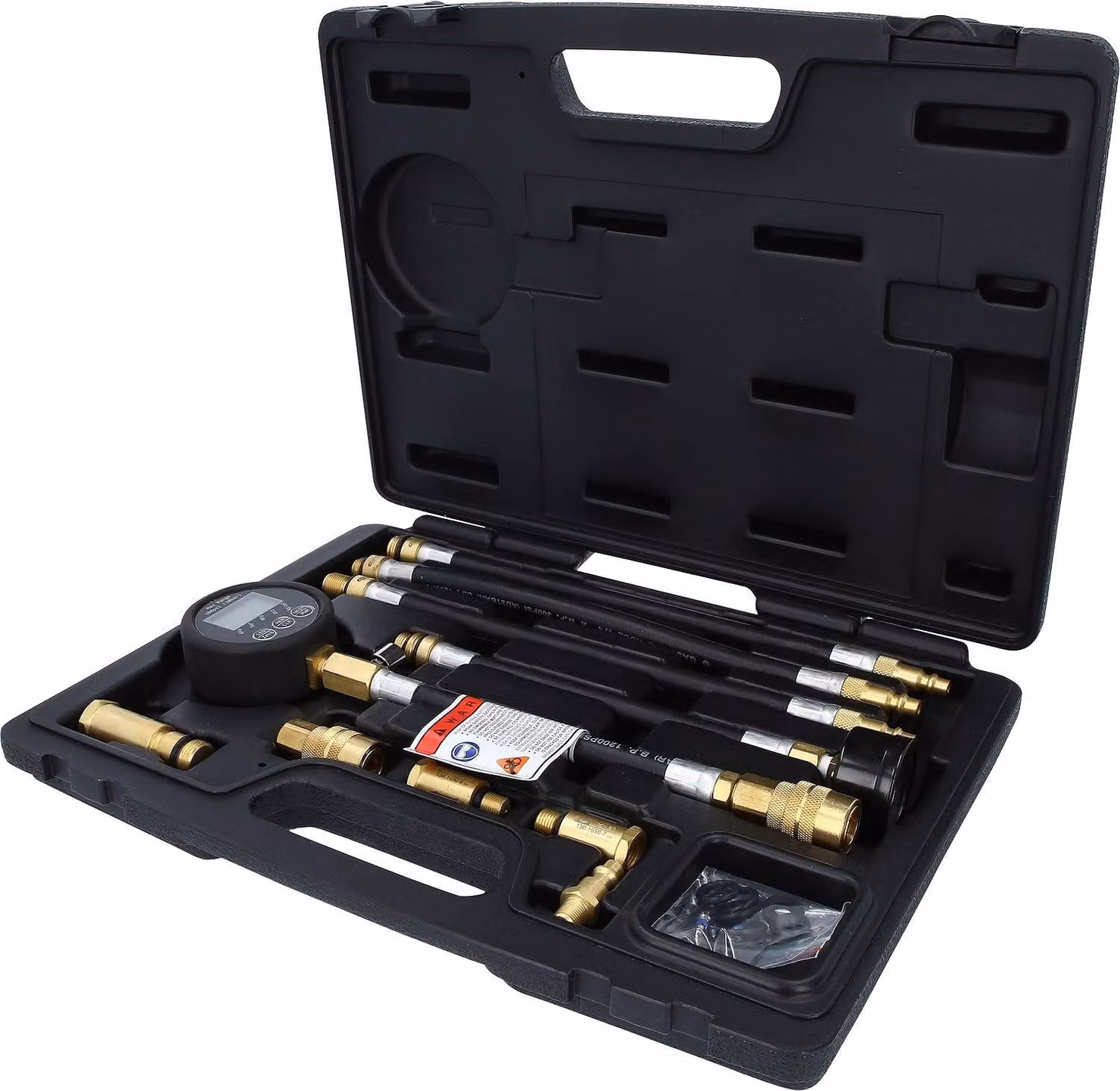 Misuratore digitale di compressione, set da 10 pezzi con manometro analogico