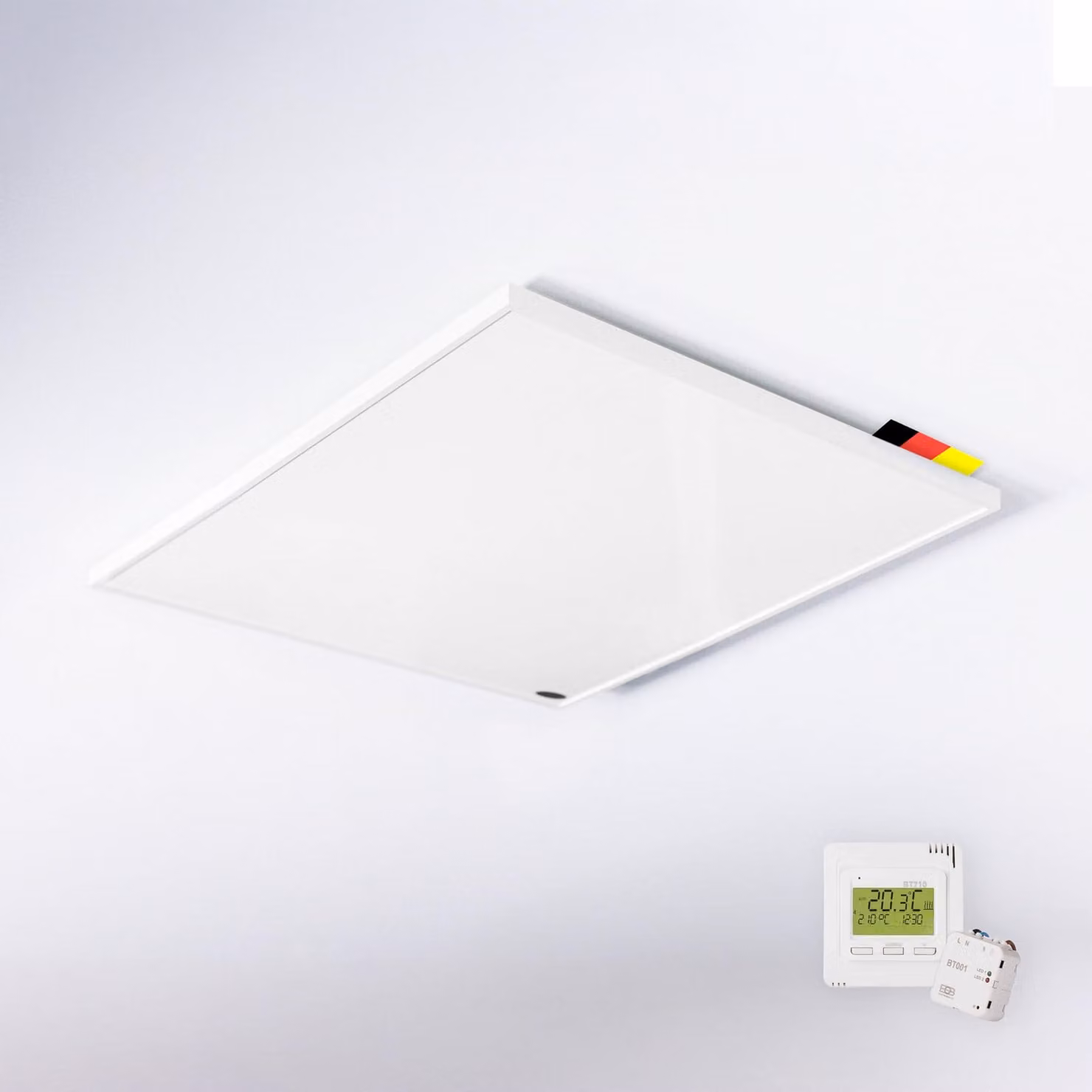 Riscaldamento a infrarossi da soffitto - 450 Watt - Termostato wireless - Alluminio - Per uso interno