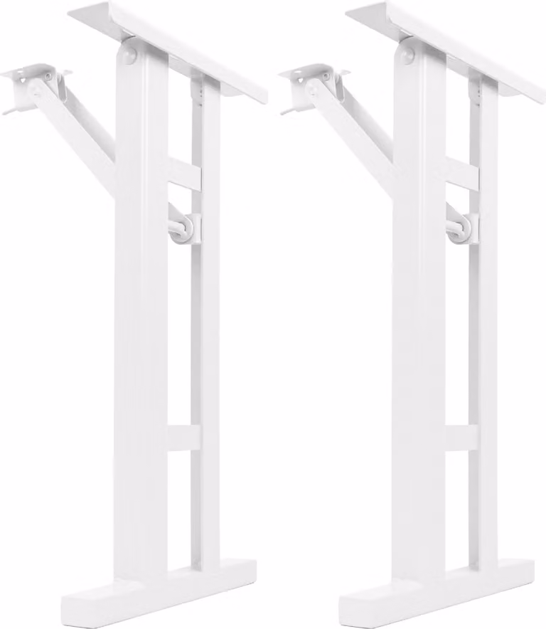 Natural Goods Berlin, struttura per tenda da birra I-FORM, set per tenda da birra fai da te, struttura per tavolo pieghevole, struttura per panca, set per tendone, inossidabile, 2 pezzi, H43 x L23cm - panca, bianco