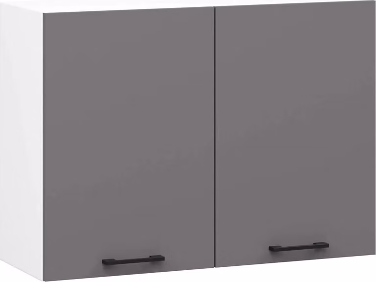 Mobile cucina sospeso 80 cm VERMINA - bianco / grigio