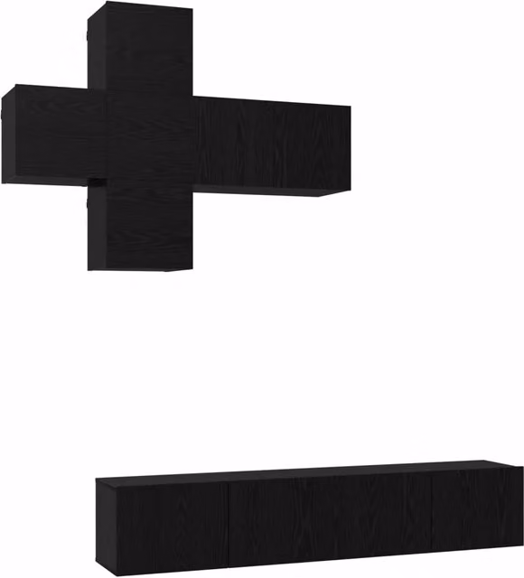 Set mobile TV Montaggio a parete 3 pz | Armadietto TV | Mobile Porta TV Legno ingegnerizzato