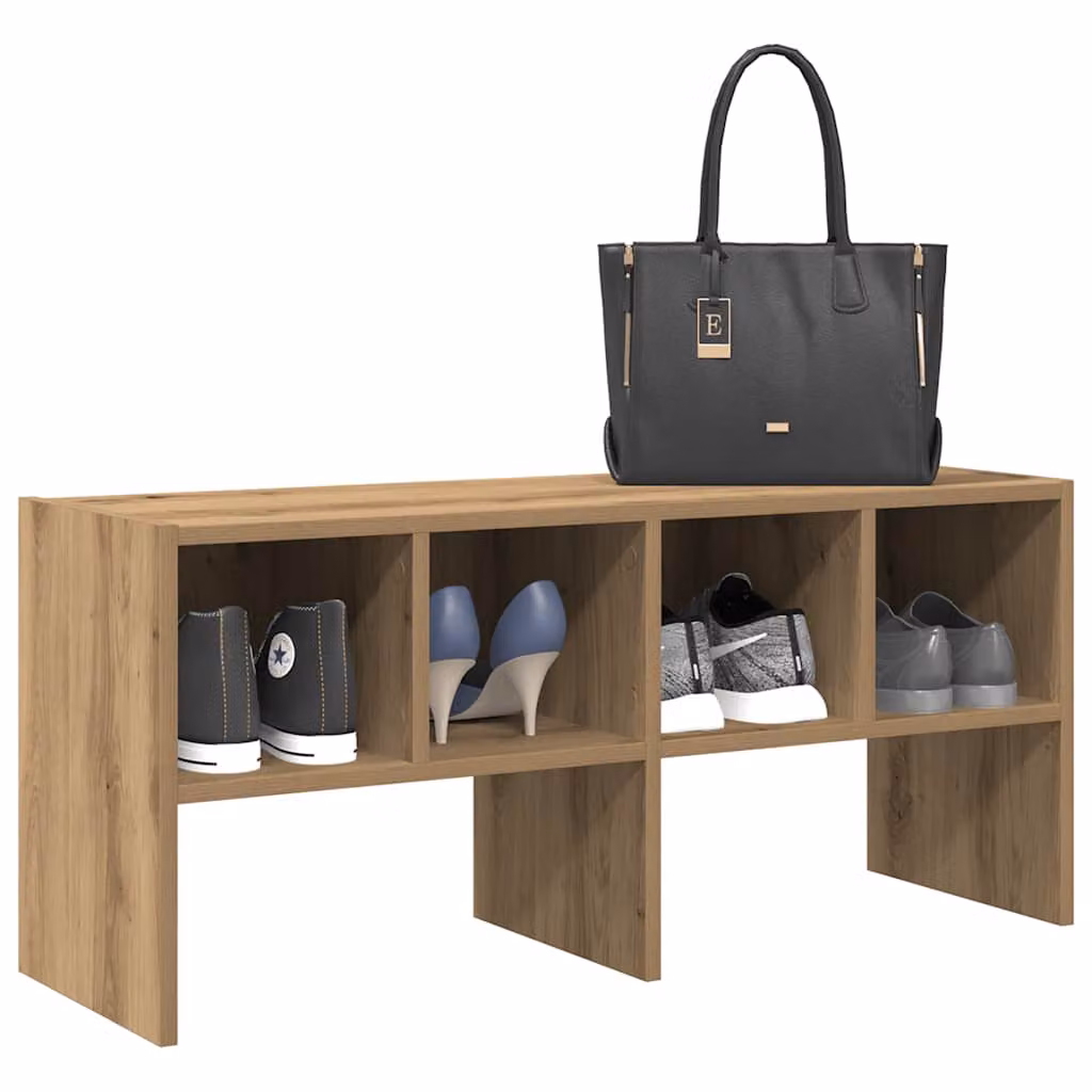 Scarpiera impilabile moderna vidaXL in legno marrone L: 89,5 cm, P: 30 cm, H: 40 cm