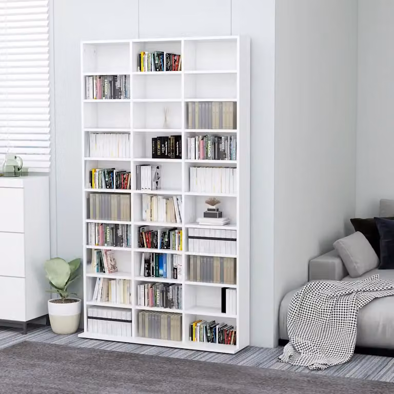 Armadietto TV moderno vidaXL in legno bianco L: 102 cm, P: 23 cm, H: 177,5 cm