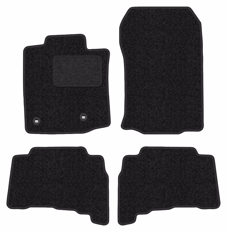 Tappetini per auto, con forma personalizzata, finiture di alta qualità, colore grigio antracite con sfumature grigio chiaro, dettagli neri