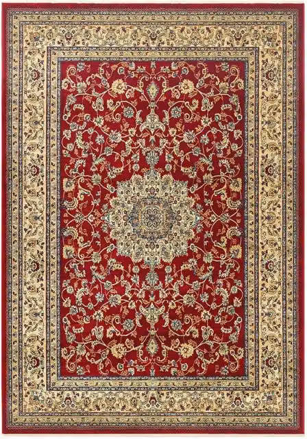 Tappeto KAZAKH 2154 rosso e beige cm.200x300 stile orientale persiano alta qualità con effetto lucente