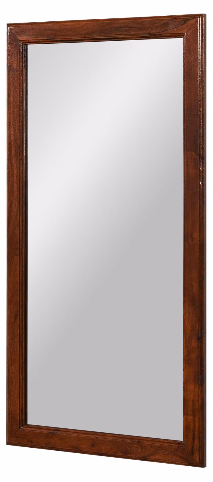 MASSIVMOEBEL24 | specchio in legno di Acacia 115x6x60 nougat laccato OXFORD #327