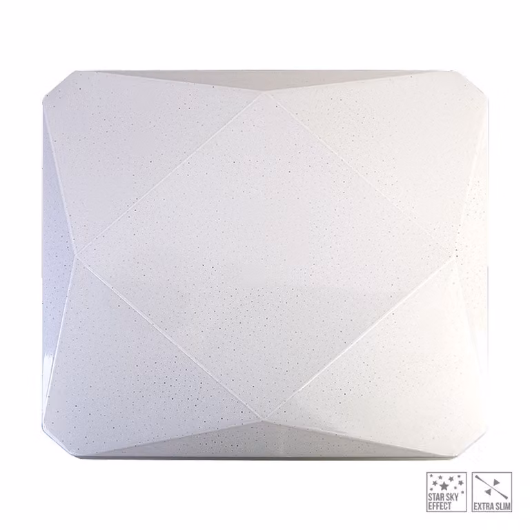Plafoniera LED IRIDIO 36W 4000K bianco acrilico L:43cm L:7cm H:43cm