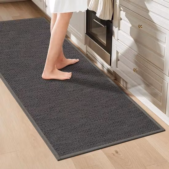 Tappeto antiscivolo per cucina 60x150cm, tappeto antiscivolo per cucina, tappeti per cucina, tappeto lavabile per corridoio, tappeto assorbente per cucina, corridoio, lavanderia, grigio