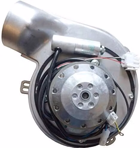 Estrattore aspiratore fumi EBM G2E150-DN91-12 per stufa a pellet con encoder, colore argento
