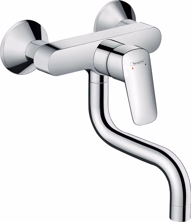 Miscelatore per lavello hansgrohe Logis cromato modello a parete, 1 pz.