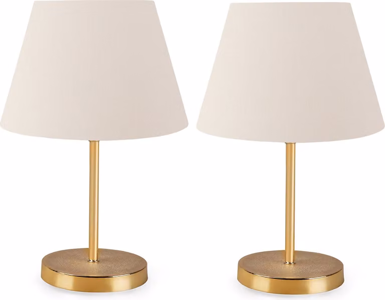 Opviq, AYD - 2339, lampade da tavolo, crema, PVC, 22 x 22 x 37 cm