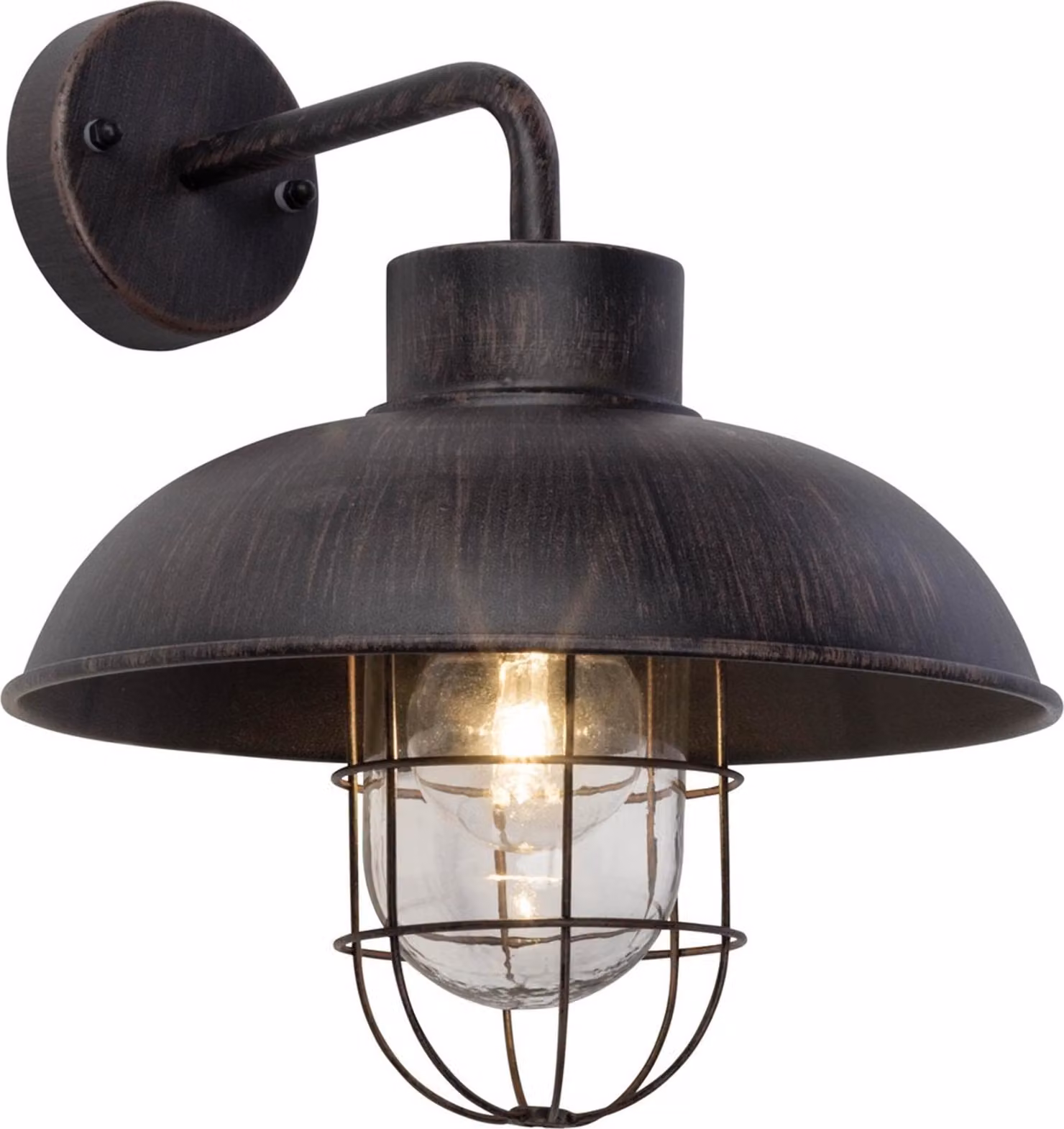 Lampada da parete per esterni Brilliant Portland IP44 E27 40 W marrone