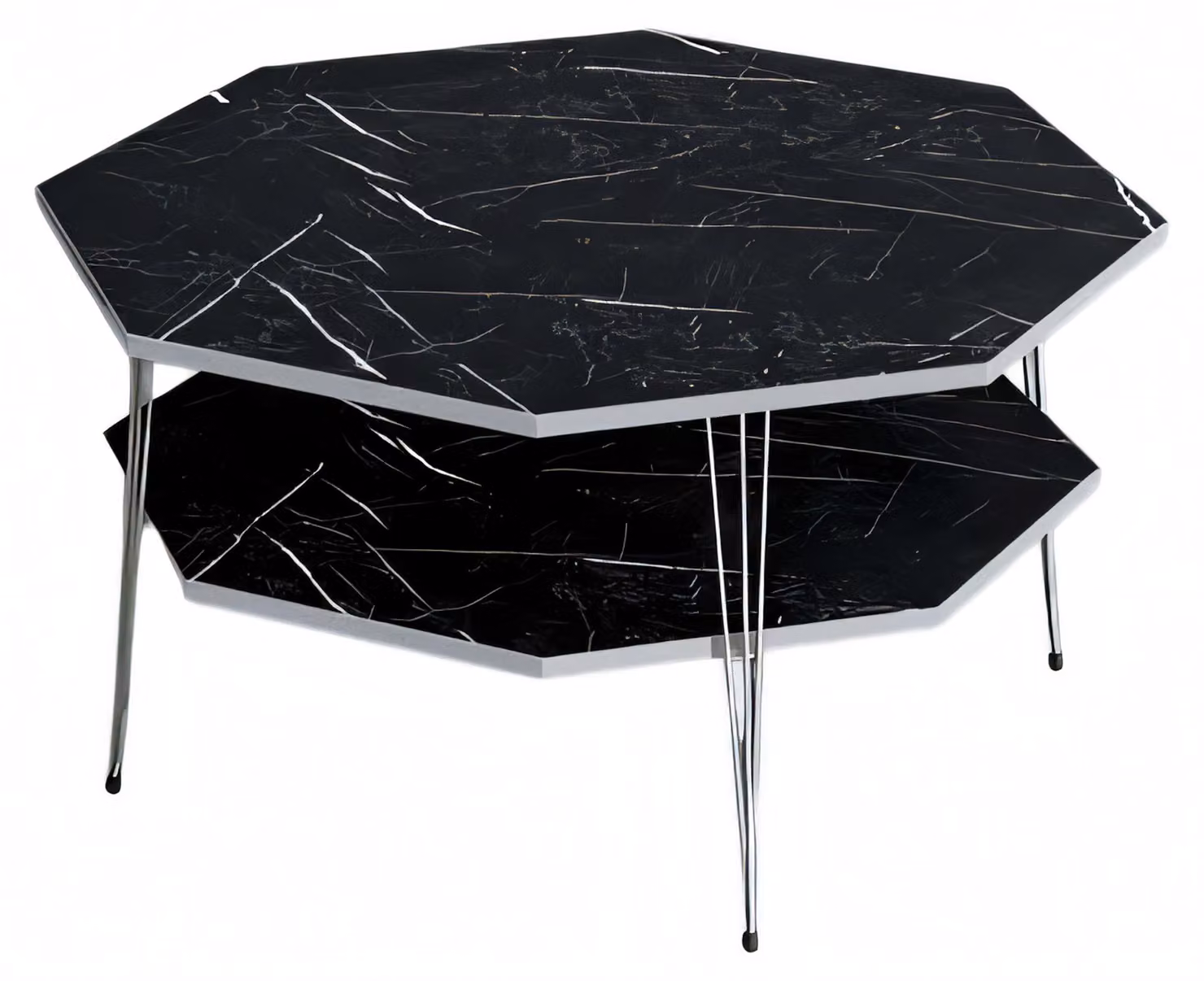Schwarzer Holz Couchtisch modern eleganter Wohnzimmertisch