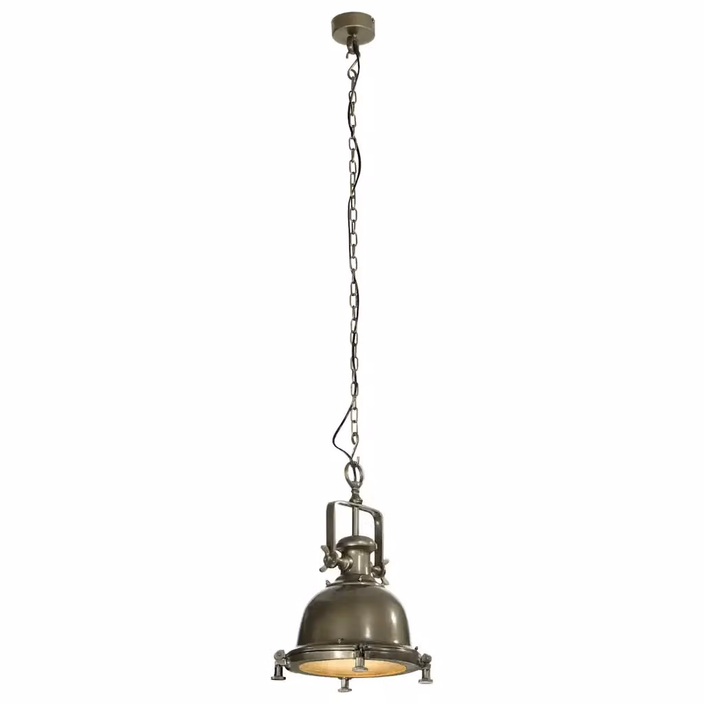 Lampada a sospensione industriale vidaXL in alluminio e metallo, disponibile in oro/ottone o bronzo, L: 35 cm, P: 35 cm, H: 153 cm – 2