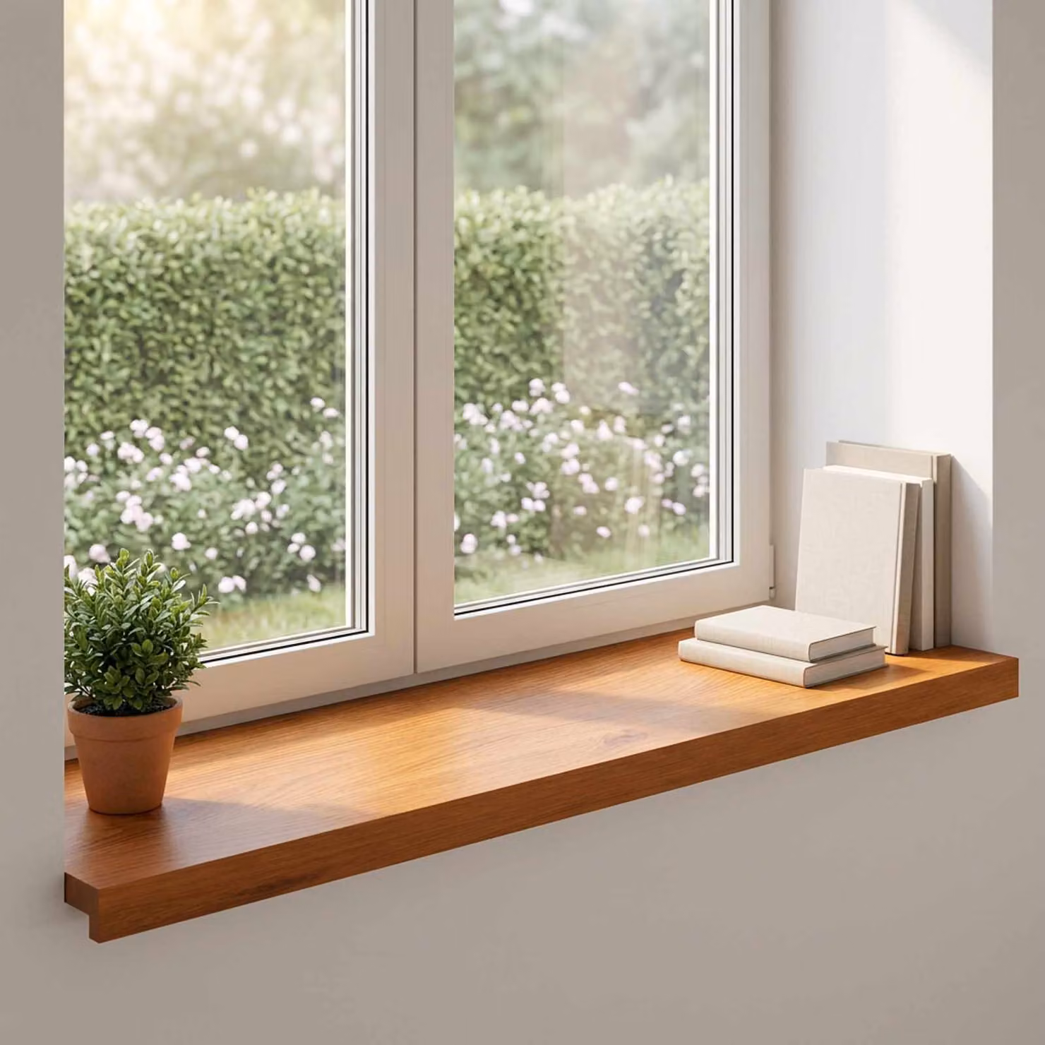Set di 2 soglie per finestre vidaXL in pietra naturale, colore marrone, L 100 x P 40 x H 2 cm